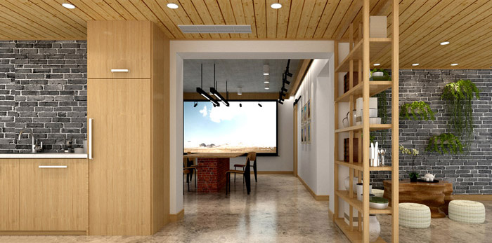 新中式工作室裝修設計效果圖