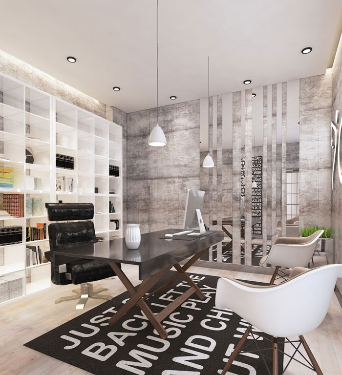 私人健身會所總經理辦公室裝修設計案例效果圖