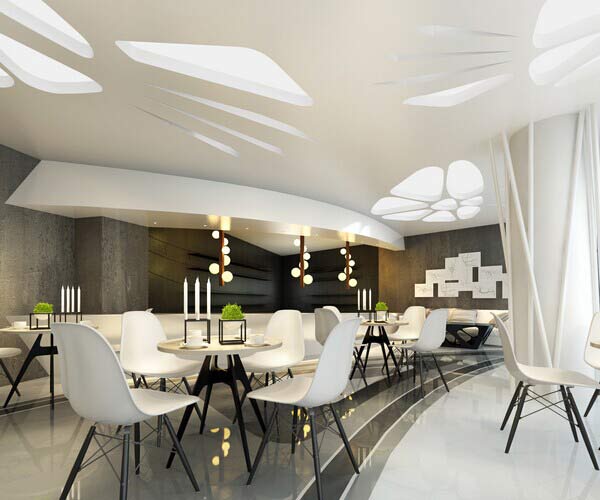 辦公室咖啡廳式茶水間軟裝裝修設計案例效果圖