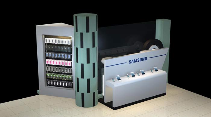 2016年最新、最熱手機店貼膜展示柜裝修設(shè)計案例效果圖