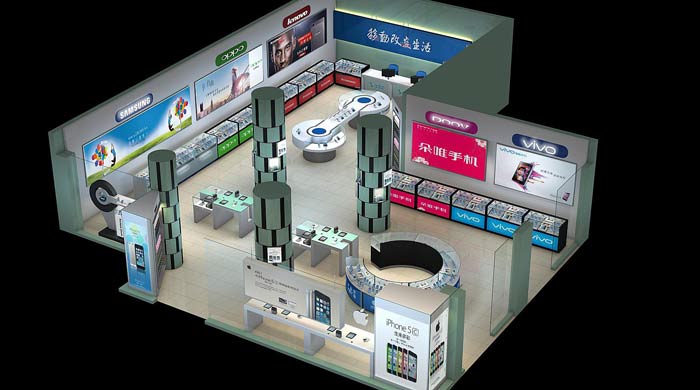 2016年最新、最熱手機店整體裝修設(shè)計案例效果圖