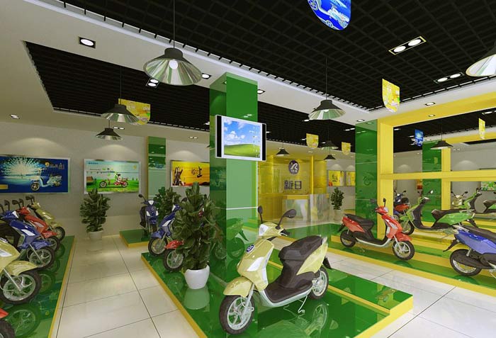 新日電動車展廳裝修設計案例