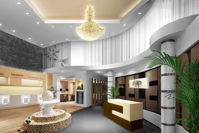 時(shí)尚養(yǎng)生館會所前臺裝修設(shè)計(jì)案例效果圖