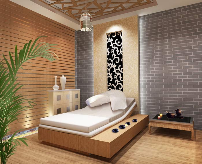 時(shí)尚養(yǎng)生館會所休息區(qū)域裝修設(shè)計(jì)案例效果圖