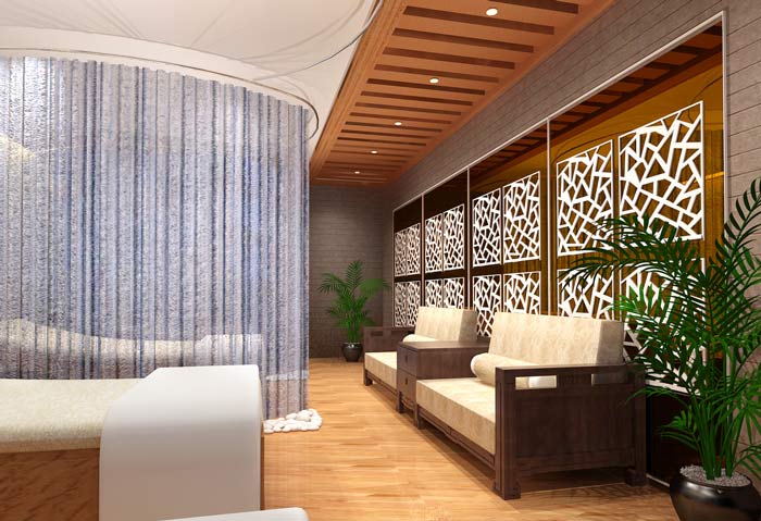 時(shí)尚養(yǎng)生館會所輕紗幔帳環(huán)抱裝修設(shè)計(jì)案例效果圖