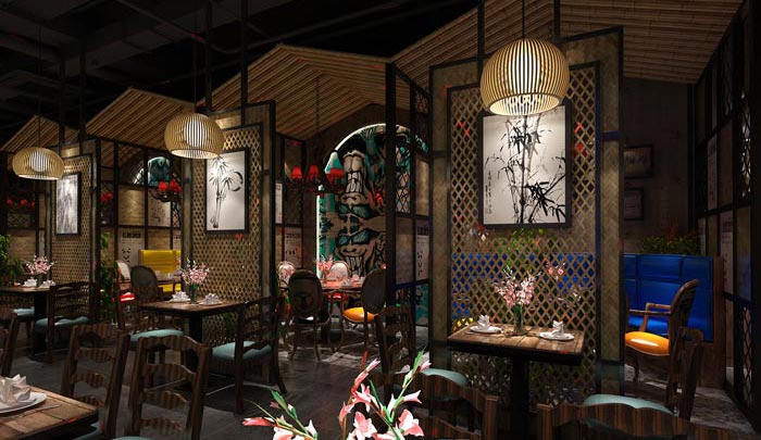 浪漫情侶、愛情主題餐廳裝修設計效果圖