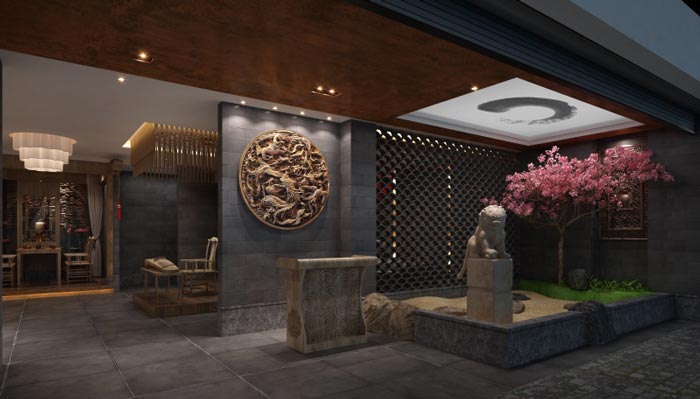古樸茶樓茶室裝修設計案例