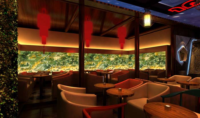 情侶、商務、聚餐、休閑酒吧餐桌區域裝修設計案例效果圖