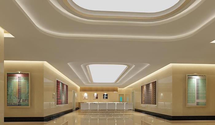 人民醫院室內大廳裝修設計案例效果圖