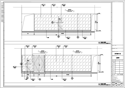 某寫字樓室內(nèi)深化設(shè)計(jì)裝飾施工圖走廊立面圖90(三)