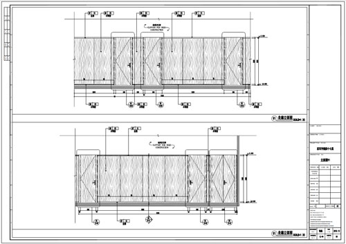 某寫字樓室內(nèi)深化設(shè)計(jì)裝飾施工圖走廊立面圖91(二)