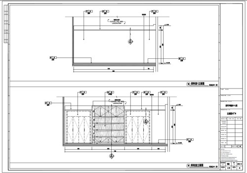 某寫字樓室內(nèi)深化設(shè)計(jì)裝飾施工圖資料室1立面圖78