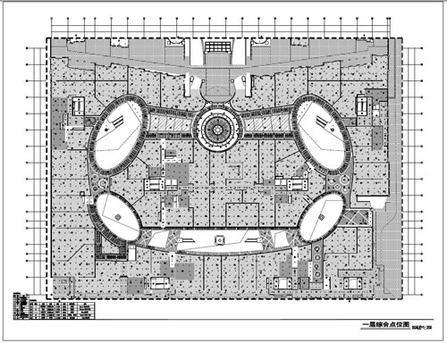 商場深化設計施工圖一層綜合節點圖