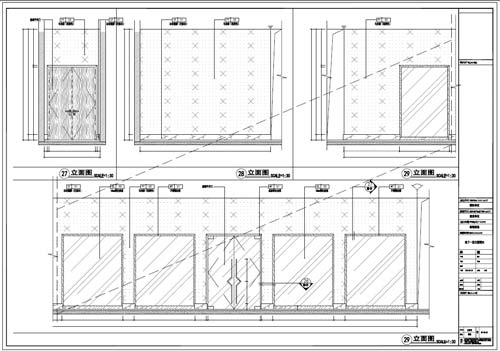 商場深化設計施工圖負一層立面圖27-29