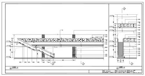 青少年活動中心施工圖深化設計C區1層公共區域8/9立面圖