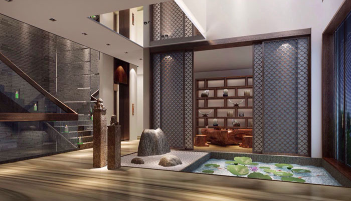 現(xiàn)代、中式混搭私人會(huì)所裝修設(shè)計(jì)案例