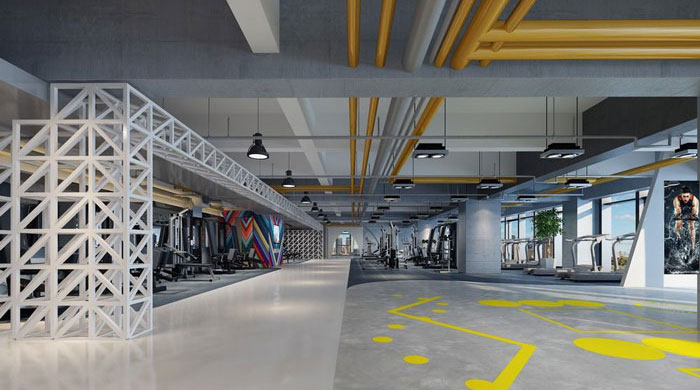 1700平方健身會所裝修設計案例