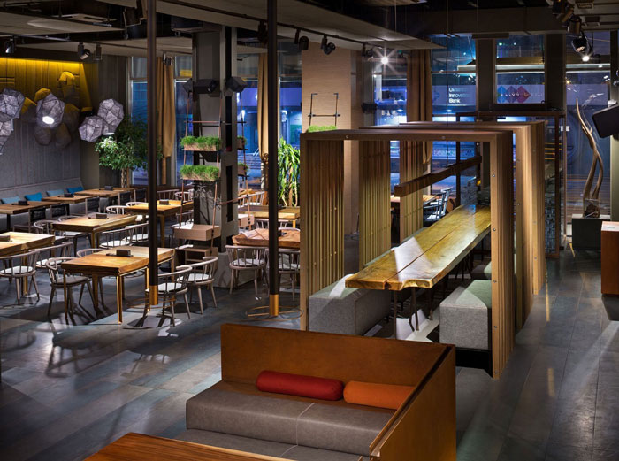 讓人眼前一亮的餐廳大堂整體設計方案效果圖