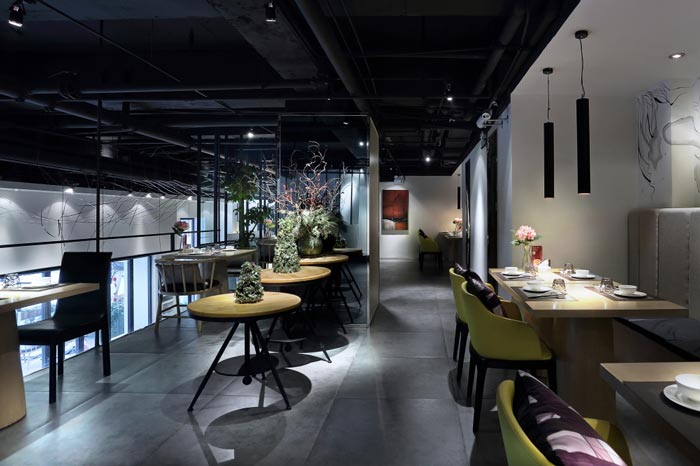 300平方素食文化餐廳休息區(qū)域設計效果圖