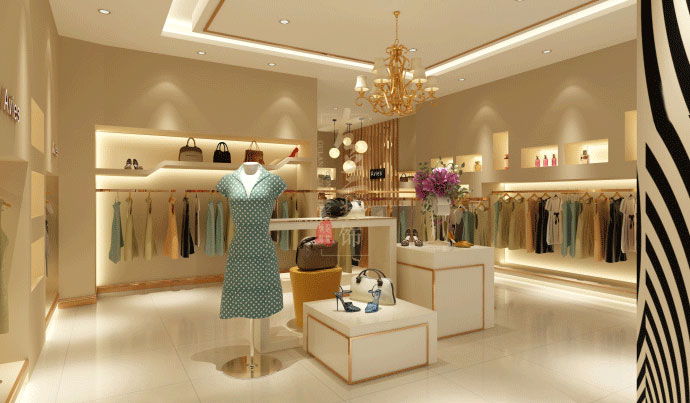 服裝店鋪裝修燈光設計效果圖