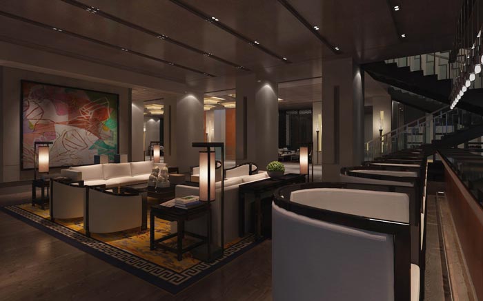文化傳播精品酒店樓梯區(qū)域裝修設(shè)計案例效果圖