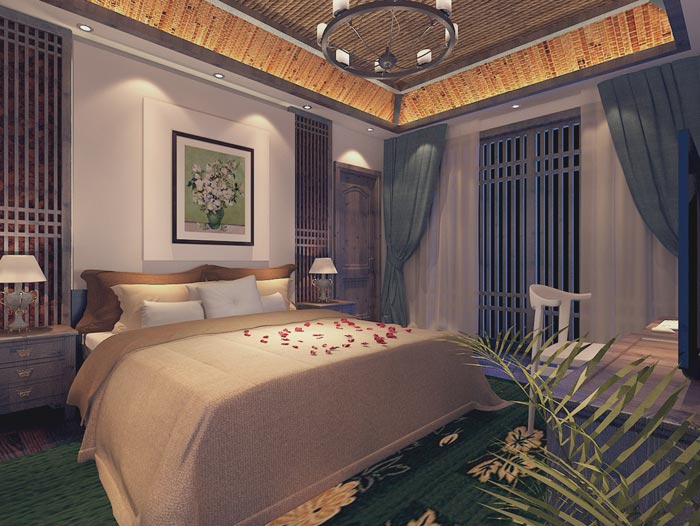 個人商務酒店客房細節裝修設計案例效果圖