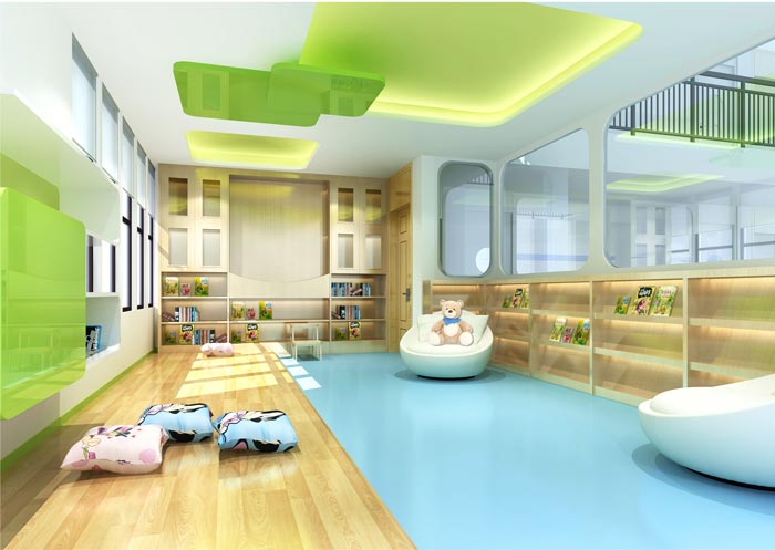 國(guó)際雙語幼兒園閱覽室裝修設(shè)計(jì)案例