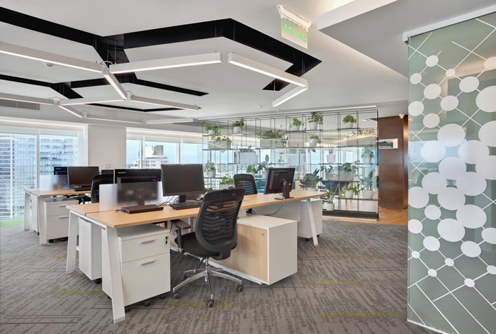 醫藥公司辦公室動線裝修設計案例效果圖