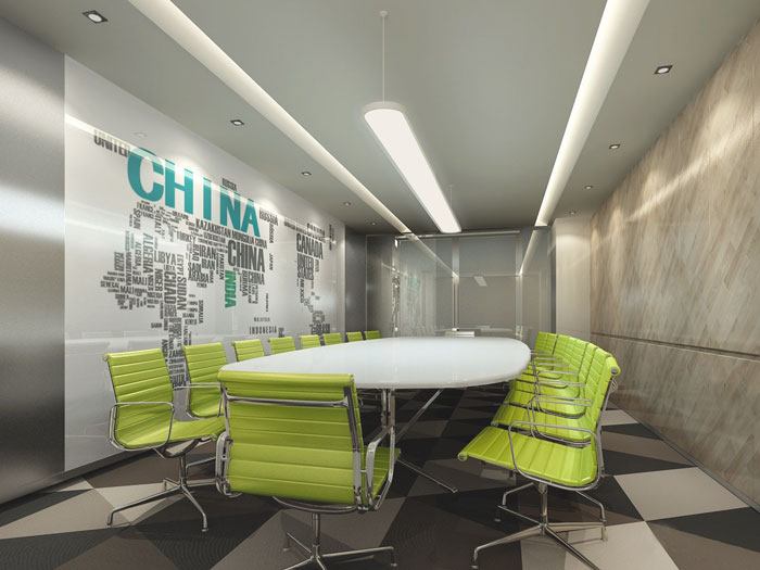 金融咨詢公司辦公室會議室裝修設計案例效果圖