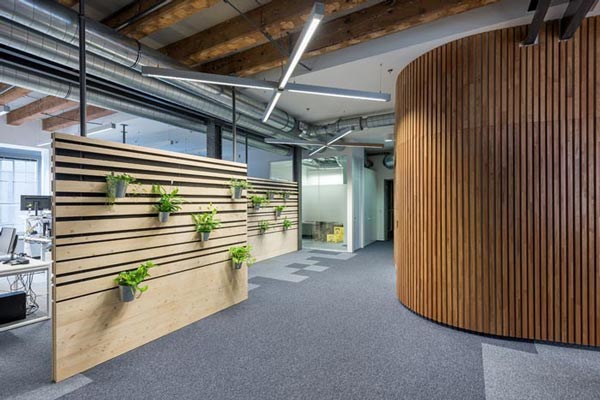 辦公室廳內疏散走道效果圖