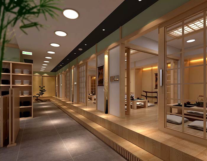 日式料理店包廂裝修設計效果圖