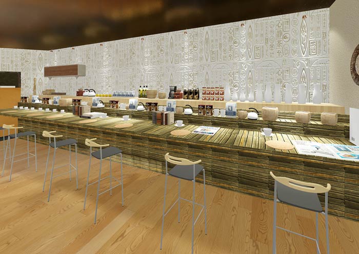 自助茶餐廳餐區(qū)裝修設計效果圖