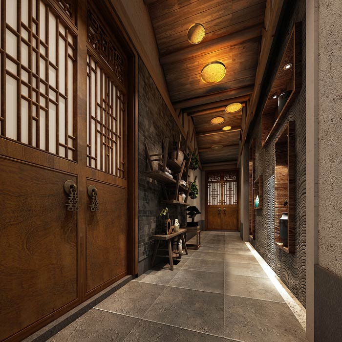 私房菜館過道裝修設(shè)計(jì)效果圖
