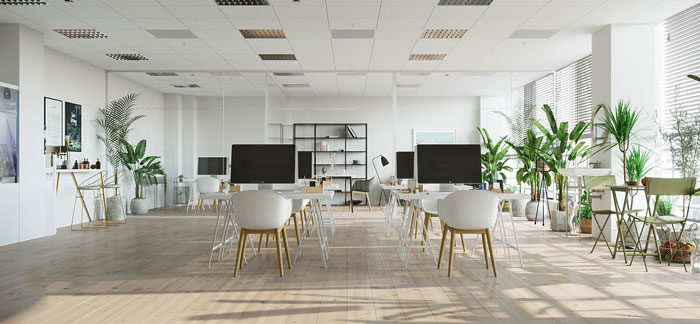 北歐風格辦公室辦公區裝修設計案例效果圖