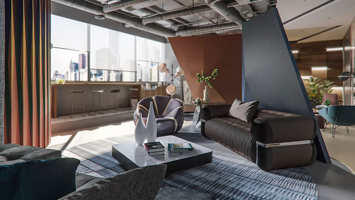 小型辦公室進門區裝修設計效果圖