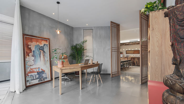 新中式風格總經理辦公室裝修效果圖