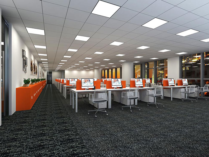 體育用品公司辦公室辦公區裝修設計效果圖