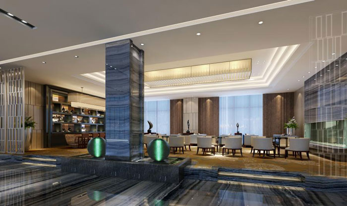 杭州濱江寫字樓接待區(qū)裝修設(shè)計效果圖