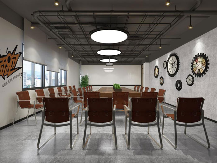 教育設備公司辦公室會議室裝修設計效果圖