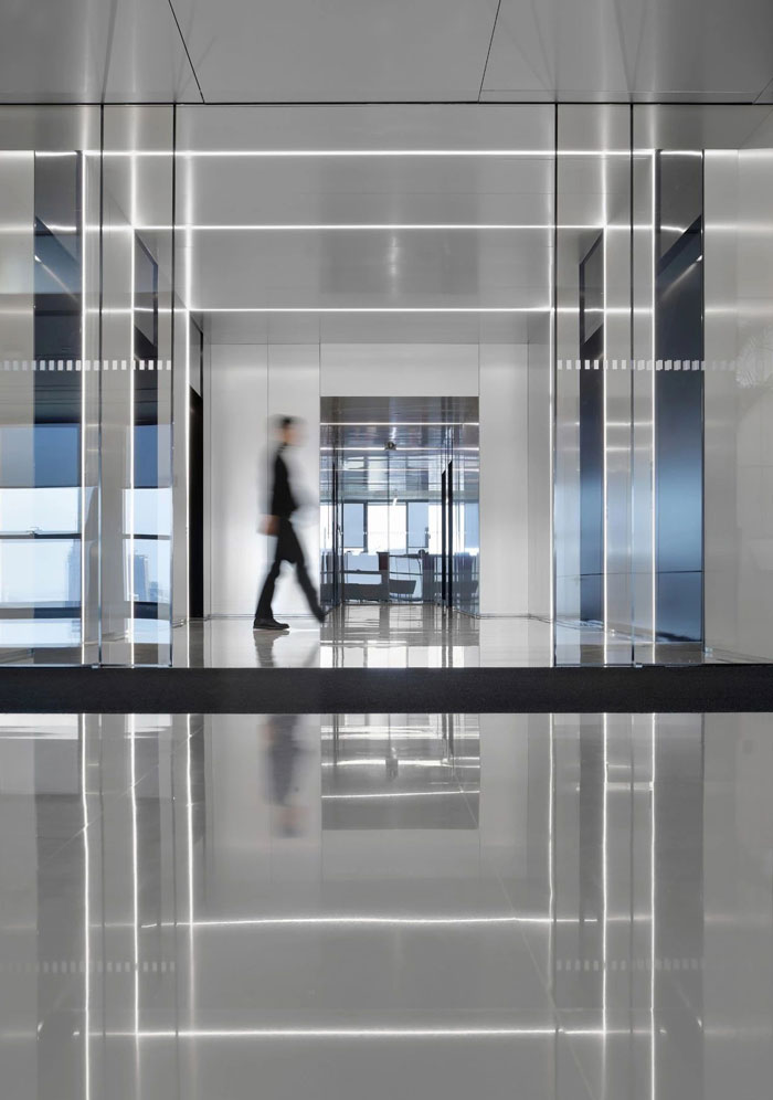 企業總部辦公樓二樓裝修設計效果圖