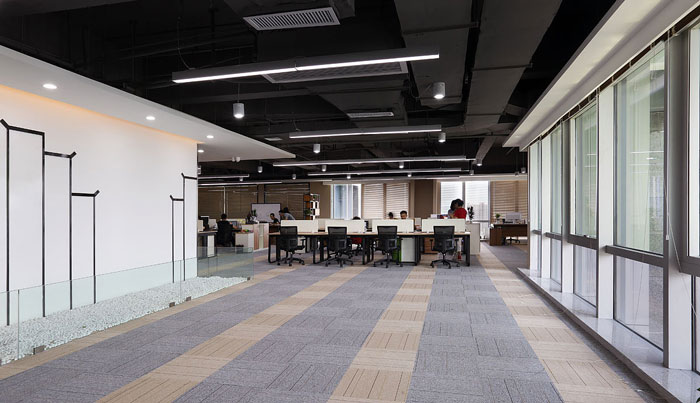 機電公司辦公室辦公區裝修設計實景圖