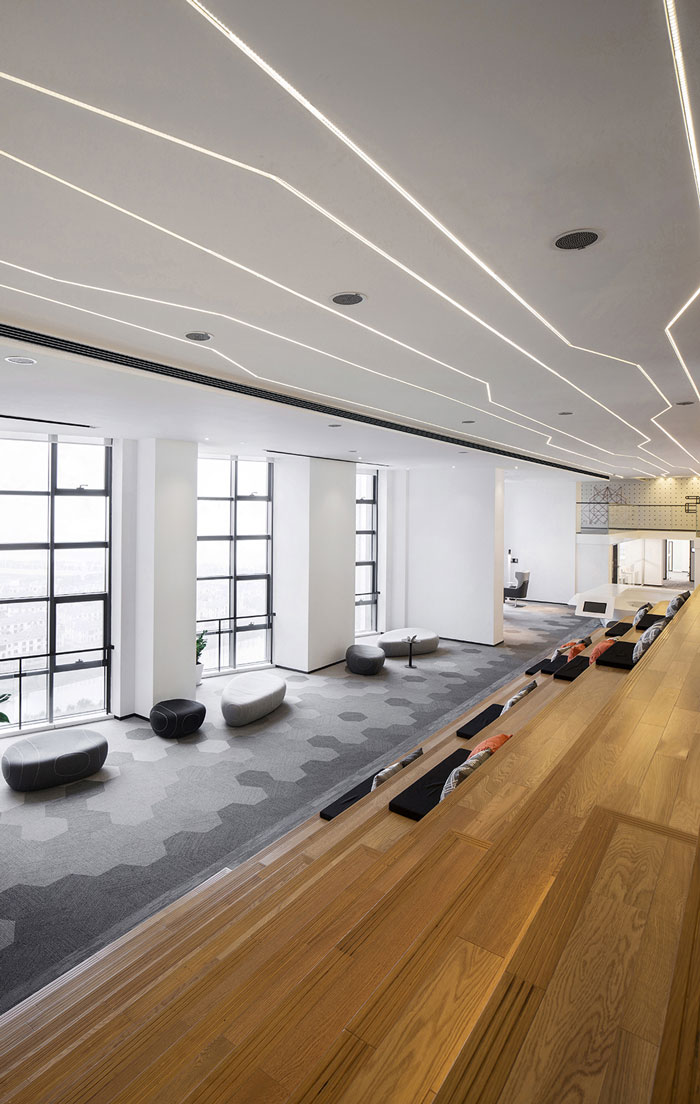 智慧辦公室接待、休息區(qū)裝修設(shè)計效果圖