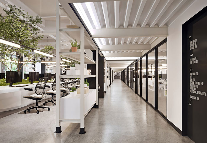 家居公司辦公室進(jìn)門區(qū)裝修設(shè)計效果圖