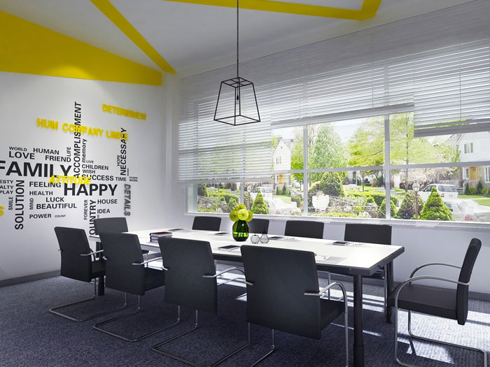 輕工業風格辦公室會議室裝修設計效果圖