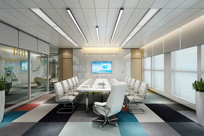 辦公室總部會議室裝修設計效果圖