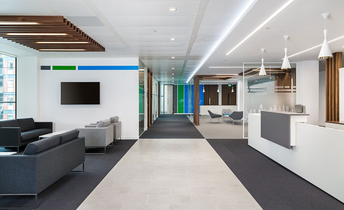 會計公司辦公室前臺接待裝修設計效果圖