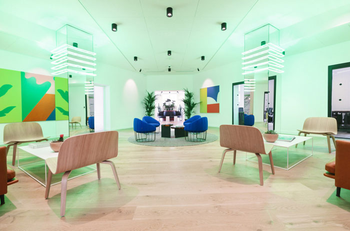 食品公司辦公室接待區(qū)裝修設計效果圖