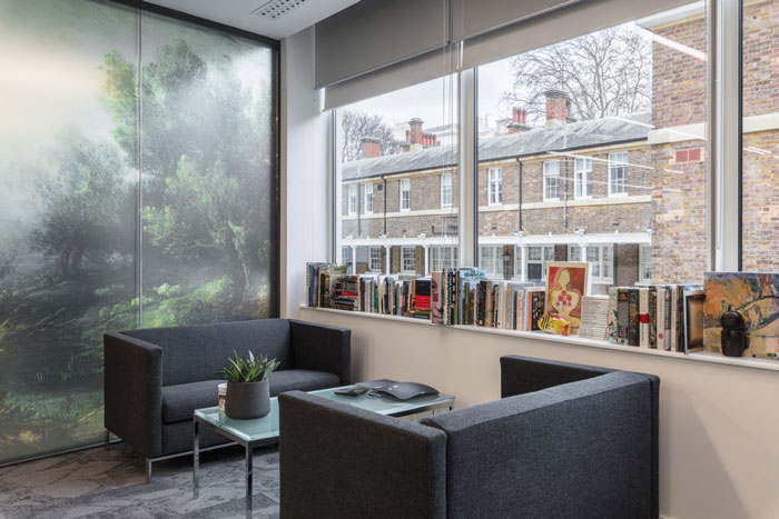 金融機構辦公室閱讀區裝修設計效果圖