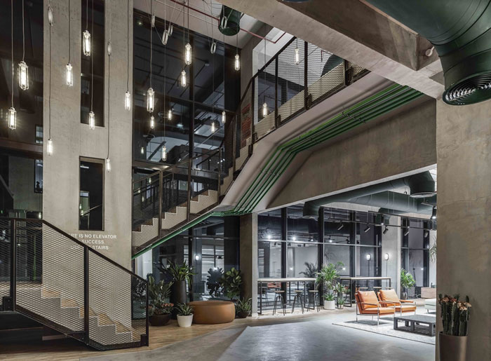 管道公司辦公室負一樓裝修設計效果圖