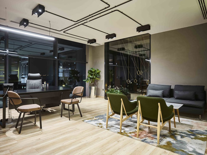 管道公司總經(jīng)理辦公室裝修設計效果圖